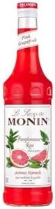 MONIN Pink Grapefruit Syrup, Sweet and Juicy, Great for Cocktails, Sodas and Punches, Gluten-Free, Vegan, Non-GMO, 700 ml, Pink Grapefruit