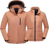 PTSOC Women's 3 in 1 Ski Jacket Mou