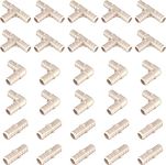 1/2" Pex Plastic Fittings with Pex Tees "T",Pex Elbows, Pex Couplers for Copper Crimp/Cinch Rings Poly Alloy PEX Fittings Combo for Pex A & Pex B Pipe in Plumbing [Pack of 30 White]