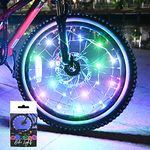 TINANA LED Bike Wheel Lights Ultra Bright Waterproof Bicycle Spoke Lights Cycling Decoration Safety Warning Tire Strip Light for Kids Adults Night Riding -1Pack (Multi-Color)