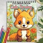 Cute Spring Spiral-Bound Coloring Book for Adults for Stress Relief