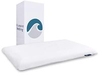 Bluewave Bedding Ultra Slim Gel Memory Foam Pillow for Stomach and Back Sleepers - Thin, Flat Design for Deeper Sleep (7cm Height, Standard Size)