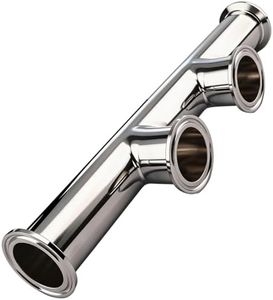 GOGOUP Tri Clamp Manifold, 1.5 inch x 2-Way 2 Port 304 Stainless Steel Sanitary Fitting Polished
