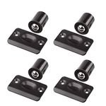 HOMOTEK 4 Pack Drive in Ball Catch with Strike Plate for Closet Doors, Oil Rubbed Bronze, 13/16 Inch x 1-1/8 Inchs,Die-cast, Adjustable Tension Ball