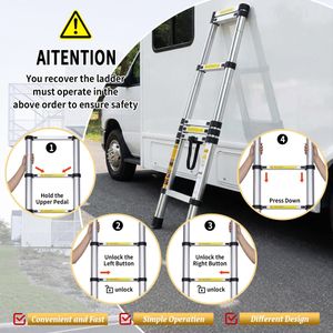 Aluminium Telescopic Ladder 5M – Lightweight, Extendable