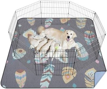 LOOBANI Washable Pee Pads for Dogs,1 Pack Ultra-Absorbent and Leak-Proof Whelping Pads, Non-Slip Reusable Puppy Pads, Waterproof Puppy Training Pads for Playpen, Crate, Housebreak-63x63(Gray)