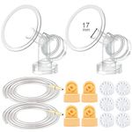 Maymom Breast Pump Kit for Medela Pump in Style Pumps; 2X Breastshields, 4 Valves, 6 Membranes, 2 Pump-in-Style Tubing; (17 mm)