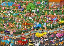 HUADADA The Dog Party Jigsaw Puzzles for Adults 1000 Piece Fun Dogs Park Jigsaws 1000 Pieces for Adults Gifts