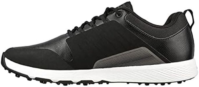 Skechers Mens Elite 4 Waterproof Golf Shoe, Black/White Victory, 9 US