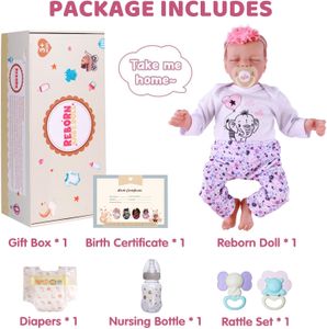 JIZHI 17" Reborn Baby Doll – Realistic Newborn Girl Toy