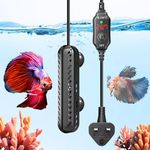 Bonlux 100W Aquarium Heater, Small Fish Tank Heater for Tropical, Submersible Turtle Tank Heater with Over-Temperature Protection for 50-70Litre Betta Fish Tank, Saltwater and Freshwater