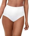 Bali Women’s Comfort Revolution Firm Control Shapewear Brief Fajas Cool Comfort 2-Pack DF0048, White Garment, X-Large