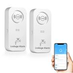 WiFi Water Leak Detector 2pack (2.4G WiFi), 90 dB Water Detector Alarm and App Alert, Wireless water level sensor, for Pipes, Bedrooms, Kitchens, Bathrooms, Basements