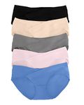 Kindred Bravely Under the Bump Maternity Underwear/Pregnancy Panties - Bikini 5 Pack, Assorted, X-Large