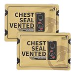 RHINO RESCUE Vent Chest Seal, Emergency Trauma Dressing, First Aid Kit Sterile, 2 Pack