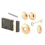 Prime-Line Products E 2478 Horizontal Bit Key Lock Set, Brass