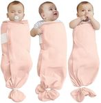 GROWNSY Baby Swaddle Sack, 0-6 Months Newborn Swaddle Blanket Wrap with Small Wing, Transitional Swaddle Baby Sleep Sack, 100% Cotton, Helps to Reduce Startle Reflex, Pink, 1 Pack