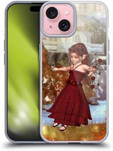 Head Case Designs Officially Licensed Simone Gatterwe Autumn Fairy Assorted Designs Soft Gel Case Compatible with Apple iPhone 15