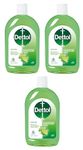 Dettol Liquid Disinfectant for Floor Cleaner, Surface Disinfection, Personal Hygiene (Lime Fresh, 550ml) (Pack of 3)