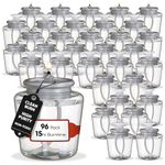 Candle Charisma Disposable Liquid Candles - Oil Tea Lights with Extended 15 Hour Burn Time - Dripless Liquid Candle, Smokeless Clean Burning Fuel, 96 PCS