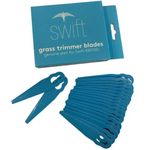 swift 20 PCS Grass Strimmer Replacement Nylon Blades for 40V Grass Trimmer 25cm Cutting Width Lightweight String Trimmer/Edger