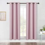 NICETOWN Nursery Blackout Window Curtains - Thermal Insulated Blackout Draperies for Preteen Girls (42 x 72 Inch in Baby Pink, 2 Panels)