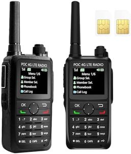 Global Walkie Talkies Unlimited Range 4G PTT Two Way Radio Nationwide Long Distance Portable Radios for Family & Work Team（2Packs with SIM Cards）