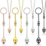 8 Pieces Mini Crown Spoon Necklace 