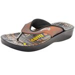 Aerosoft Women's Brown Flip-Flops - 36 EU (878)