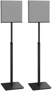SANUS Height-Adjustable Speaker Stands Compatible with BRAVIA Theater Quad Speakers - 17 inch Height Adjustment - Easy Install with Install Hardware (Pair/Black)