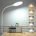 Hensam Desk Lamp, LED Touch Control Table Lamps for Office, Clip on Desk Light with Clamp, Dimmable Bright Table Light for Reading, Eye-Caring Daylight Lamp for Study, Bedroom