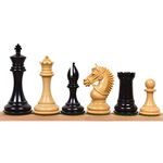 RoyalChessMall- 4.2" American Staunton Luxury Chess Pieces Only Set - Triple Weighted Ebony Wood