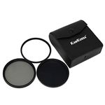 KamKorda Lens Filter Kit 67mm for Nikon, Canon and other branded DSLR Camera Lens 1x UV Filter / 1x Circular Polarizer Filter / 1x Neutral Density NDX8 Filter - Includes Storage Case Pouch