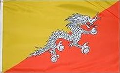 Bhutan National Country Flag - 3 fo