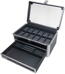 Vaultz Locking Watch Case, Large, VZ03979, Clear,Chrome