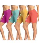 wirarpa Women's Cotton Boy Shorts Underwear Anti Chafing Soft Biker Short Plus Boy Shorts Panties 4 Pack, Multicolor05-4 Pack, X-Large