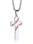 Baseball Necklaces for Boys, Stainless Steel Baseballs Cross Pendant Necklace Softball Pendant with 22" +2" Wave Chain