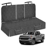 sportuli Dog Car Seat Cover Replace for Ford F150 and Dodge Ram 1500, 600D Oxford Cloth Heavy Duty Waterproof Non Slip Pet Truck Back Bench Seat Cover, Fit for All Full-Size Trucks