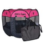 Cosy Life® Playpen Tent for Pets Dogs Puppies, 65x65x44 cm (small) - Red