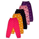 T2F Girl's Regular Track Pants (GLSTRK02_Multicolor 1_13 Years-14 Years)