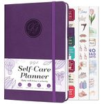 GoGirl Self-care Journal – Daily Mental Health Notebook with Mood & Wellness Trackers – Personal Development, Meditation & Reflection Journal for Women – Hardcover, Lasts 3 Months (Purple)