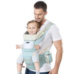 3-in-1 Baby Carrier for Infants to Toddlers 8-32 lbs One Size Fits All -Adapt to Newborn, Hip Seat for Breastfeeding, face-in and face-out front and back carrying