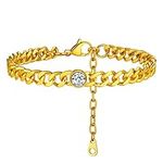 PROSTEEL Gold Anklets for Women Cuban Link Anklet Cuban Chain Anklet
