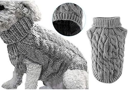 Winmany Pet Dog Turtleneck Knitting Sweater Coat Winter Warmer Thickening Pullover Knitwear Crochet Coat Clothes for Small Medium Dog Cat