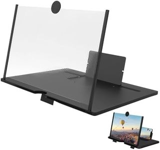 10 Inch HD Phone Screen Magnifier for Movies & Games, Foldable Stand with 3D Lens, Travel Friendly Design Compatible with All Smartphones – Portable Screen Enlarger for Enhanced Viewing Comfort