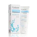 Cuderm Cream 100ml Alcohol Free Moisturiser for Dry Skin & Eczema | Colloidal Oatmeal | Hypoallergenic | Vegan | Unscented | Steroid Free | SLS Free | Cruelty Free | UK Travel Size