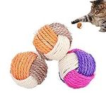 3Pcs Cat Toy Sisal Ball Pet Scratch