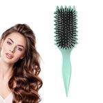 Curl Brush, Curl with Prongs Define Styling Brush, for Combing and Shaping Men's and Women's Curls to Reduce Pulling and Curl Separation (Green)