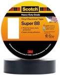 3M Scotch Vinyl Electrical Tape Super 88, 3/4 in x 44 ft, Black, 1 roll, Premium Grade, Rubber Resin Adhesive, PVC Backing, All-Season Heavy Duty Electric Tape