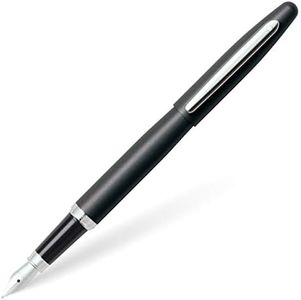 Sheaffer VFM, Matte Black, Nickel Plate Trim, Fountain Pen: Medium Nib (E0940553)